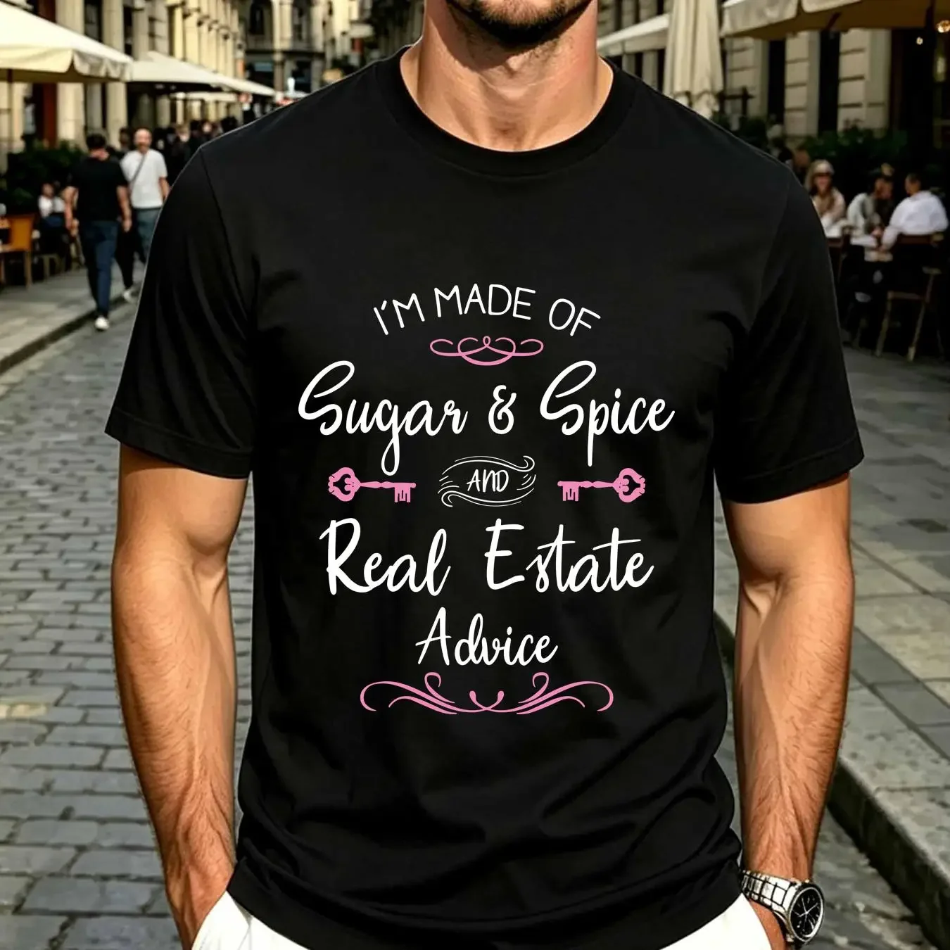washed T Shirt I'm Made of Sugar and Spice Real Estate Advice Women's Relator Agent long or short sleeves vintage Washed