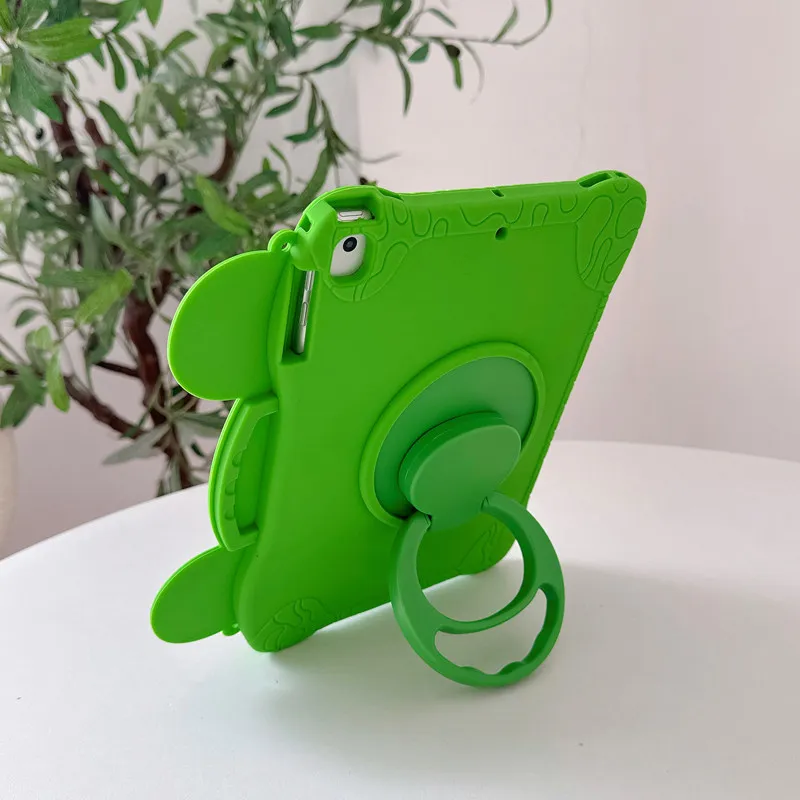 Big Eye Frog Cartoon Silicone Ipad Case 360 Rotation Stand For Ipad Pro 11 Air Pro Mini 6 A16 Shockproof Protective Cover view 4