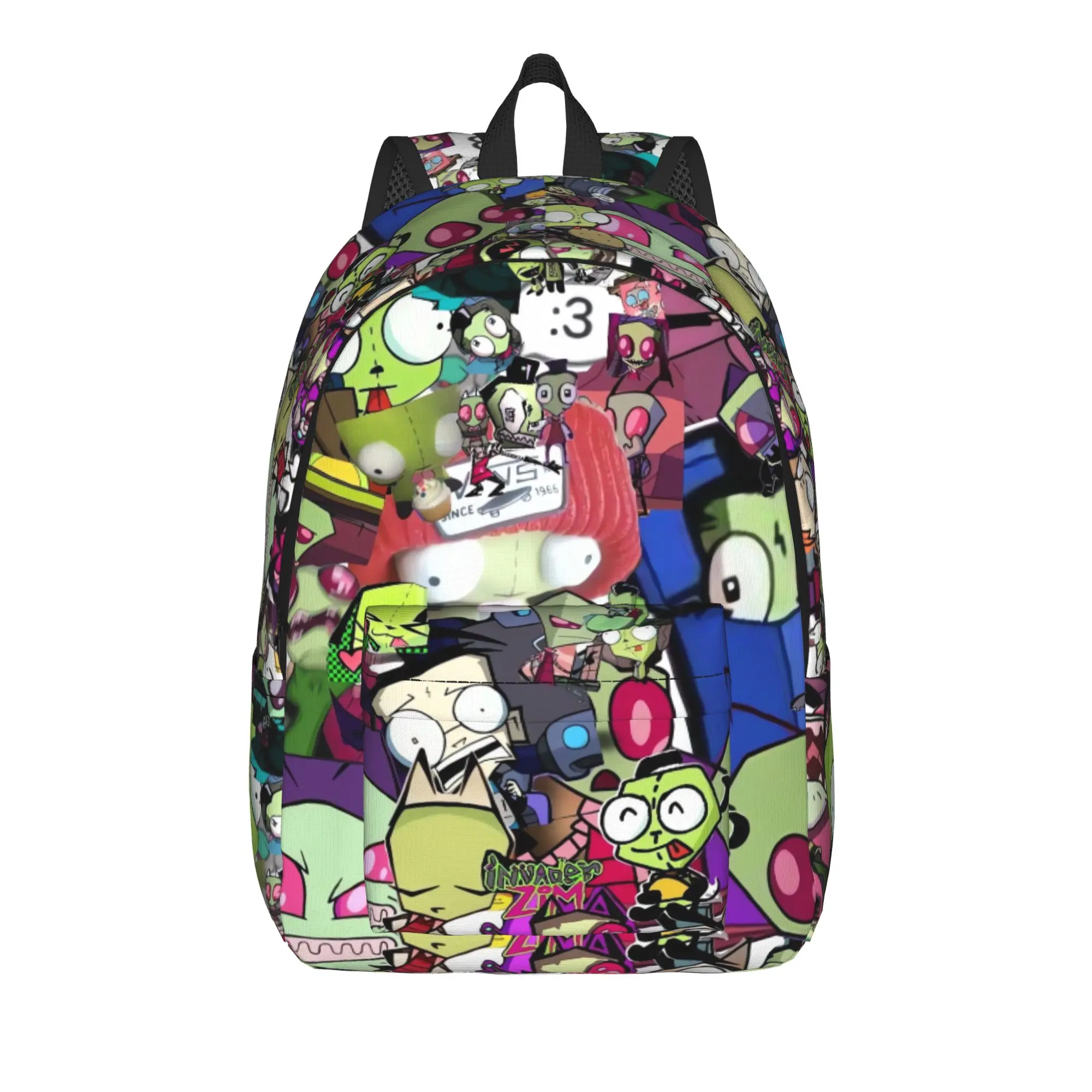Invader Zim Gir Dib Robot Backpack American Animated Outdoor Backpacks Boy Colorful Large High School Bags Kawaii Rucksack