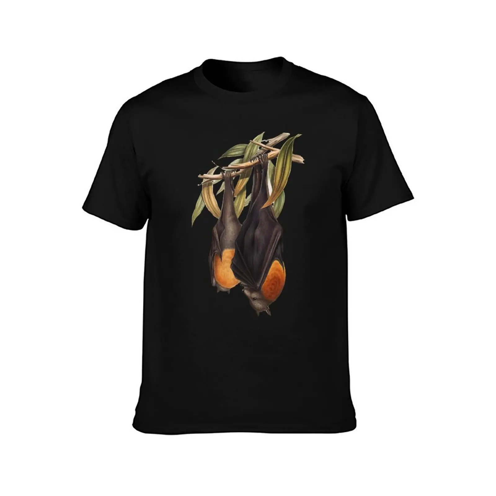 Australian Flying Fox Fruit Bat Pteropus poliocephalus by John Gould T-Shirt Breathable Basic Cotton T-Shirt