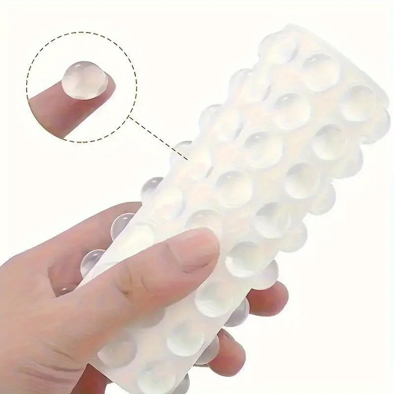 100pcs 8mmx2mm Transparent Silicone Granules Door Handle Sticker Transparent Anti Bump Silicone Cushioning Anti Slip Mat