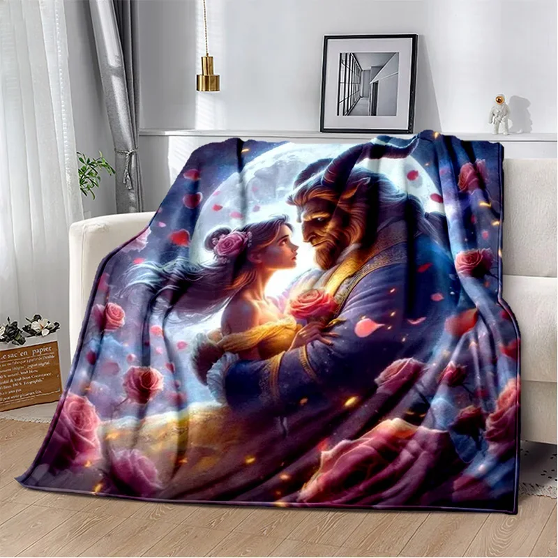 Cartoon 29 Style Beauty and The Beast Soft Flannel Blanket for Bed Bedroom Sofa Picnic,Throw Blanket for Outdoors Leisure Kid 3D