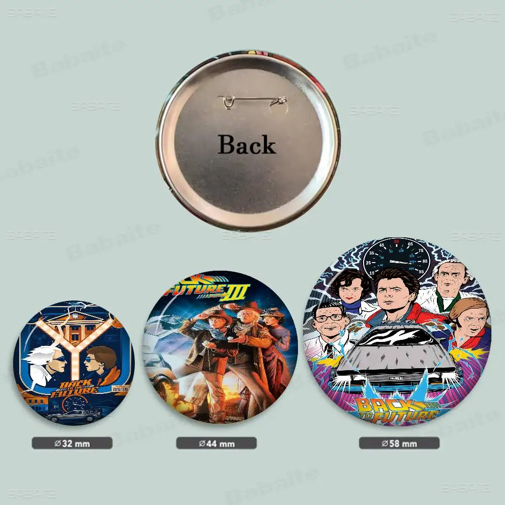 Movie Back To The Future Trilogy Soft Button Pin Bright Printed Icon Gift For Friends Badge Collar Brooch Lapel Pin Metal