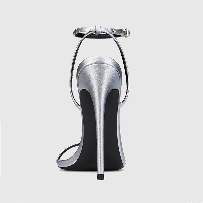 MKKHOU Fashion Sandals Women\'s New High Quality Handmade Shoes Sexy Thin Strip Round Head Ankle Buckle Strap High Heel Sandals