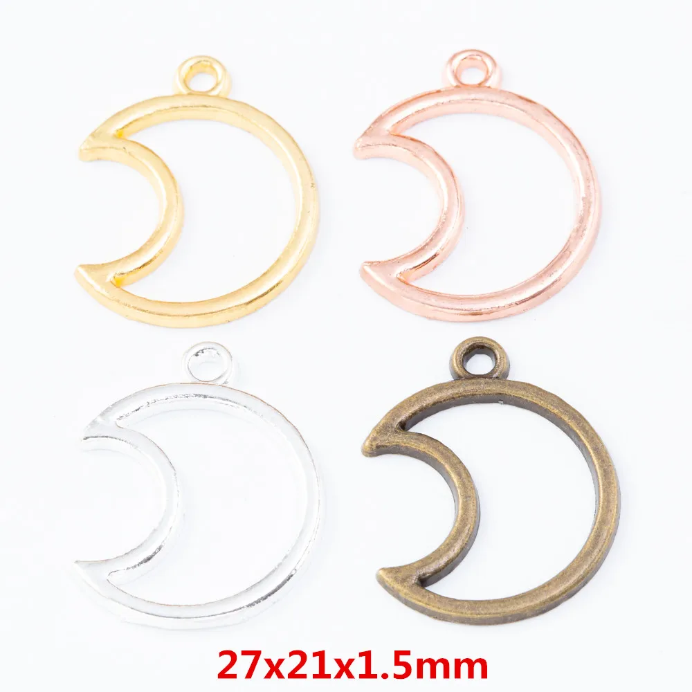 

40pieces (moon) vintage zinc alloy charm metal pendant DIY jewelry discovery making accessories 1514