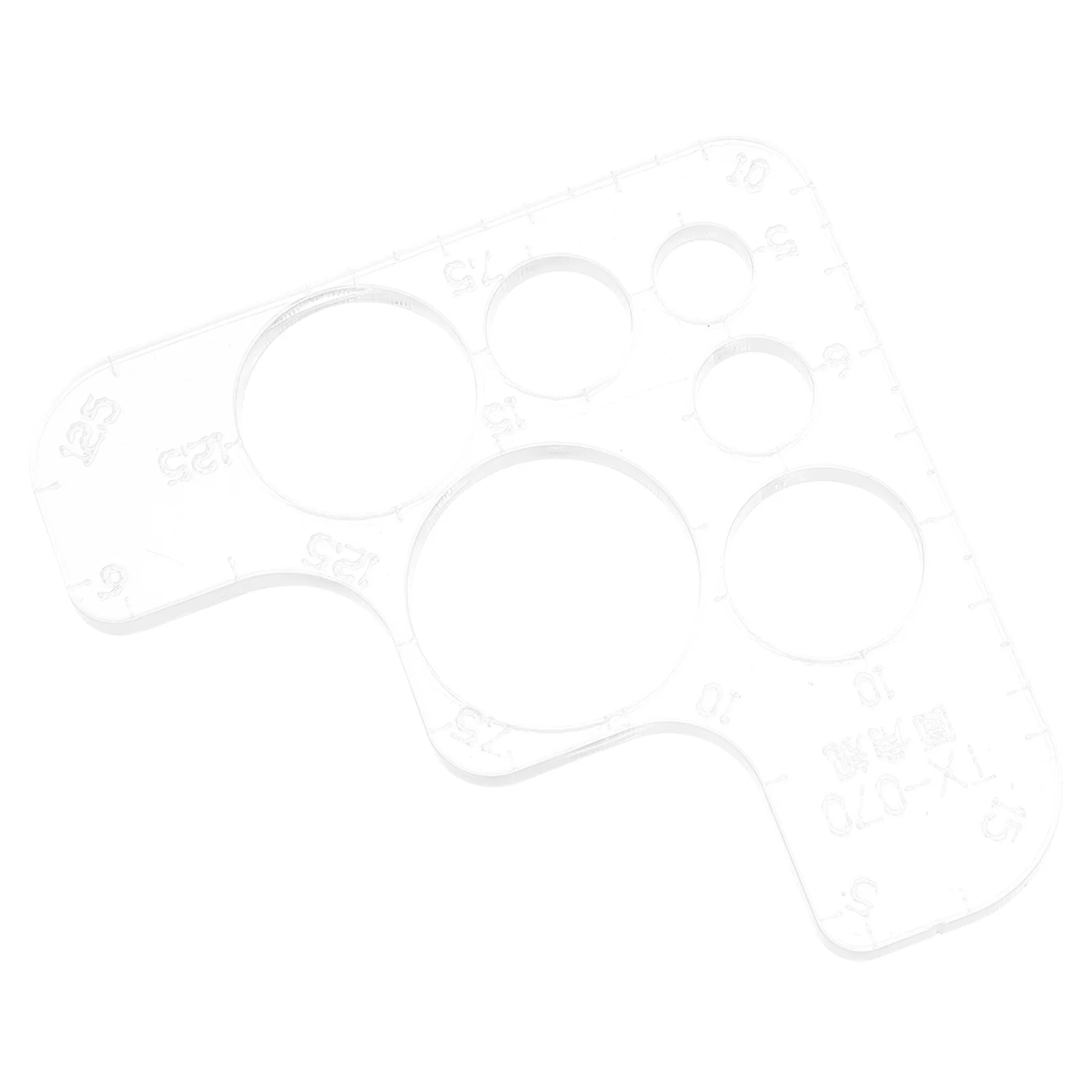 Acrylic Rounded Ruler Crafts Supplies Corner Circle Templates Cutting Accessories Hole
