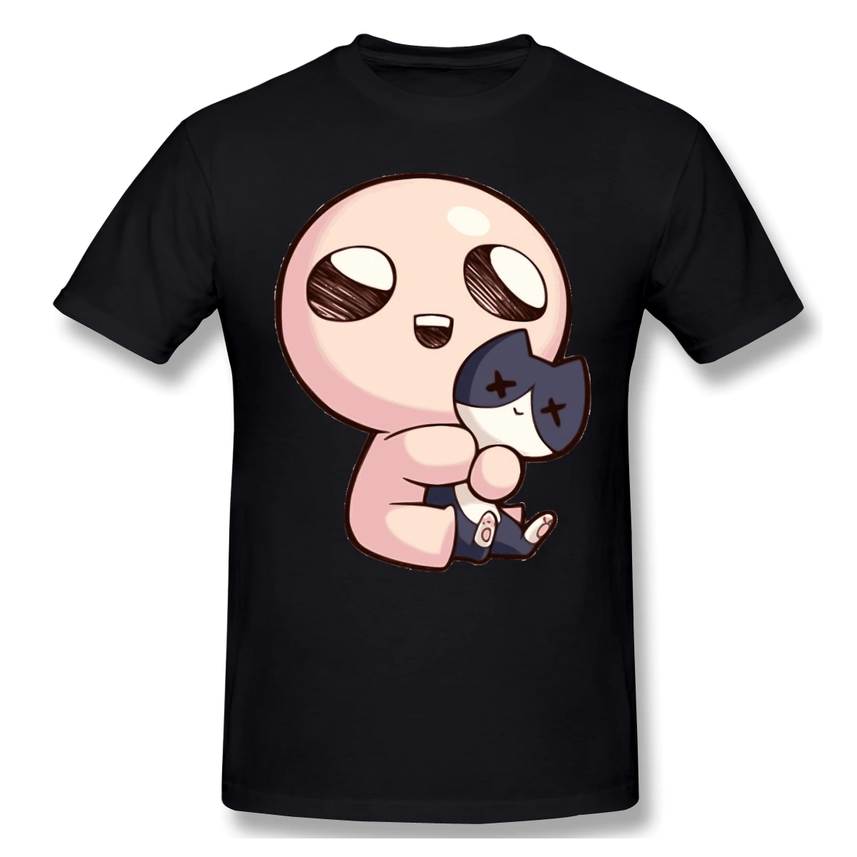 Kawaii Clothing The Binding of Isaac Cute Character Guppy\'s Cat TShirt Funny Tops Unisex Casual Tops Anime Shirt Ropa Hombre