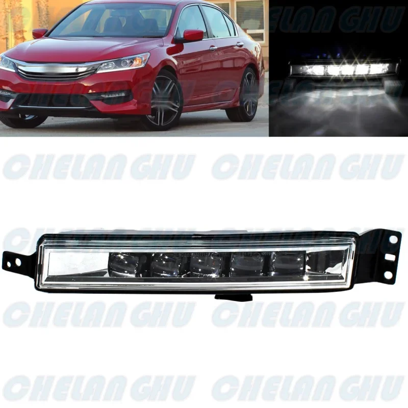 

For Honda Accord 2016 2017 2018 Car accessories Left Side LED DRL Daytime Running Light Front Bumper Fog Lights Lamp