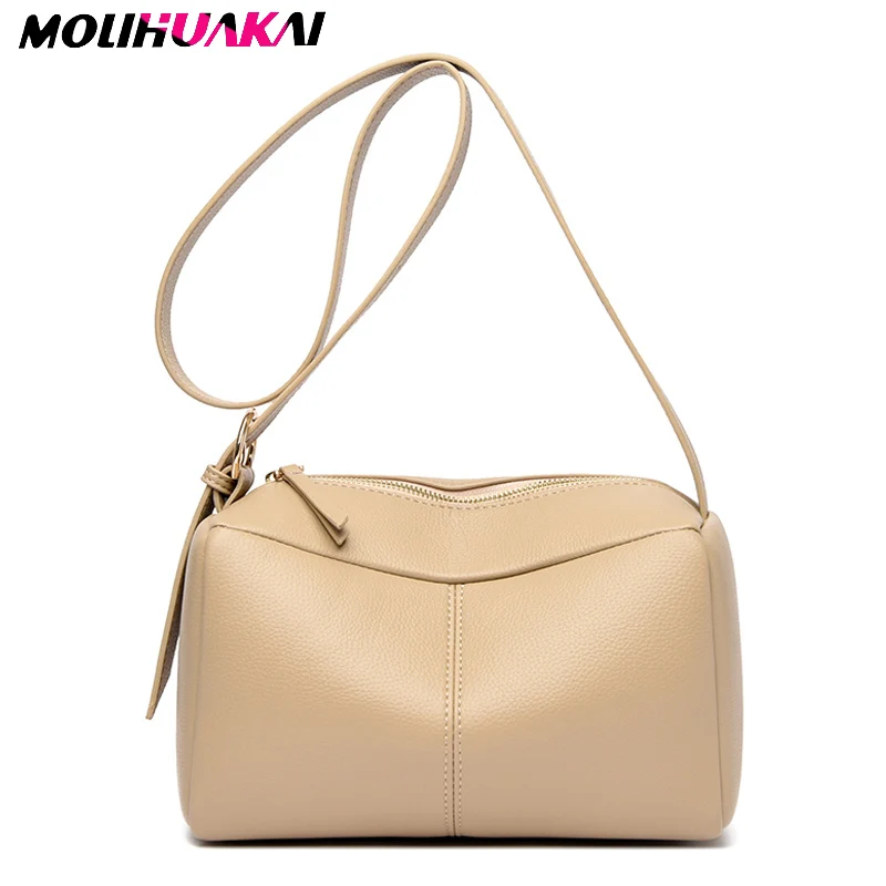 Women Tote bag Genuine Leather Women's bag High Quality Cowhide Handbag Fashion Women Shoulder bag Designer Female Messenger Bag