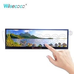 Wisecoco 12.6 Inch Long Strip Screen 1920x515 Touch LCD Monitor With Case NV126B5M-N41 IPS Display for Laptop Notebook Aida 64