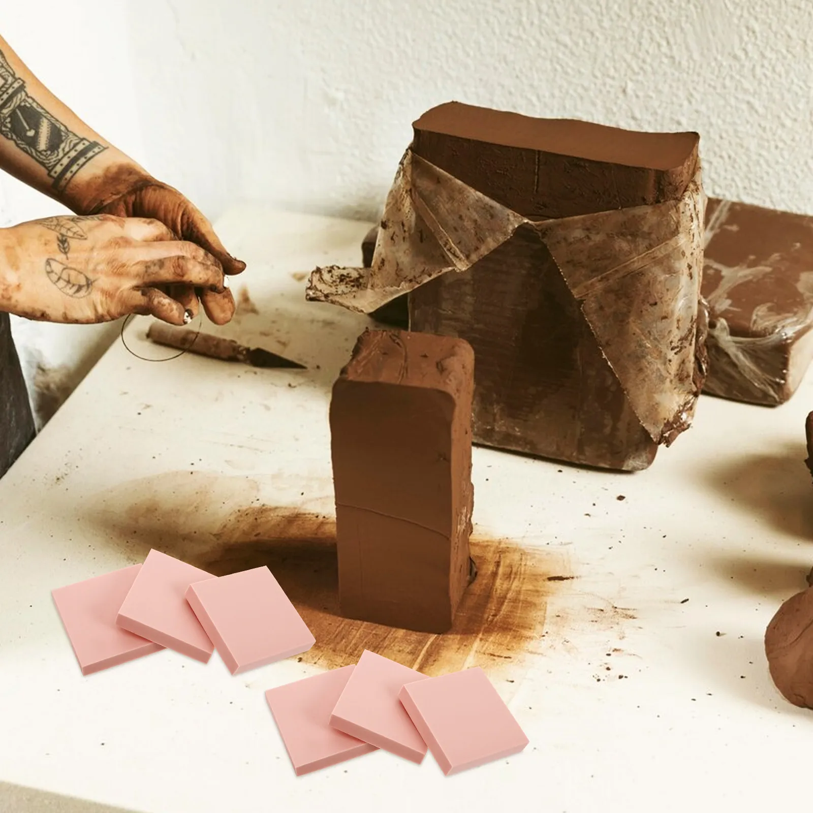 Rubber Blocks Accessories Diy Stamp Supplies Fondant Multi-function Flexible Bricks