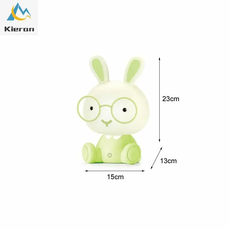 Modern Cartoon Night Light Led Baby Kids Room Lights Decor Rabbit Led USB Floor Lamps Bedroom Lamp Touch Switch Decor Luminaire