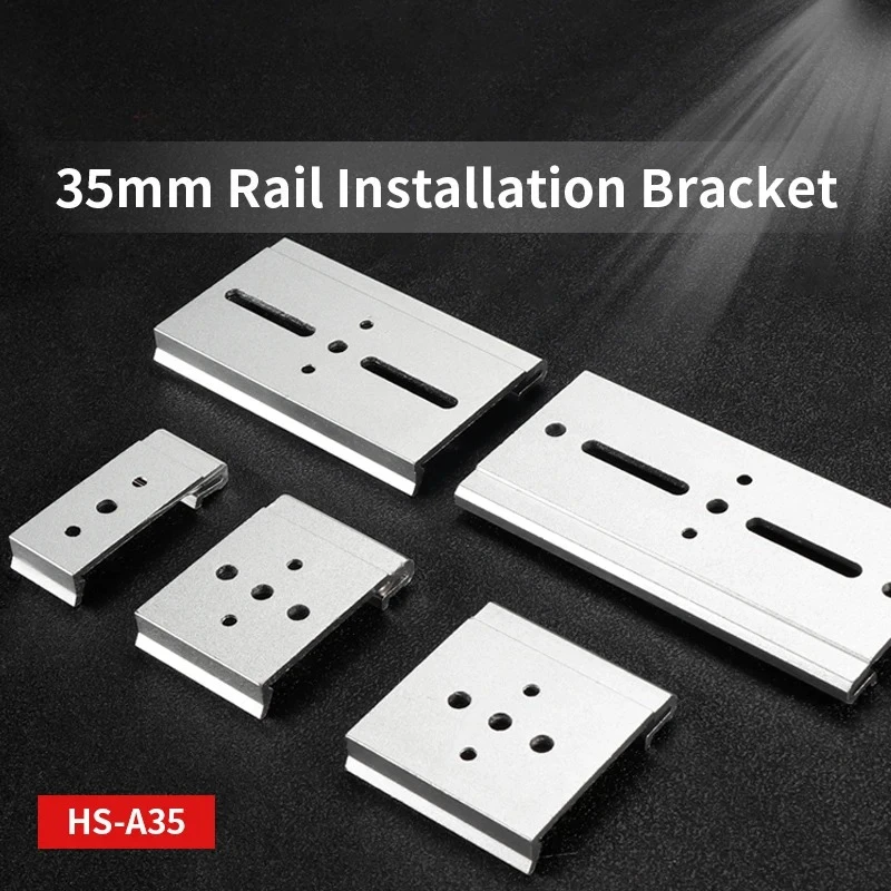 35mm DIN Rail Mounting Bracket HS-A35 & C45 Aluminum Alloy Clip, Industrial Electrical Equipment ,Installation Accessories