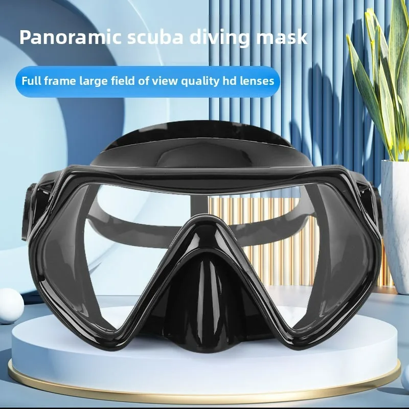 

Dry Snorkel Set Diving Mask For Adults Tempered Glass Professional Panoramic Snorkeling Gear Swimming Training Snorkel Kit