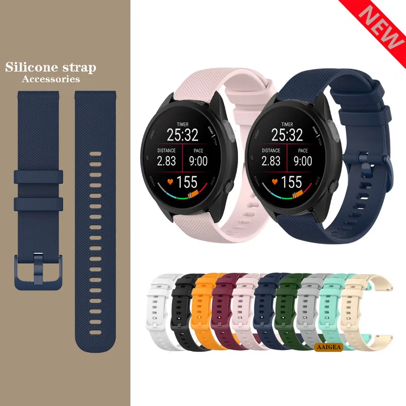 

Universal 20mm Silicone Band Strap for Garmin Forerunner 165 Music 245 645 55 158 / Vivoactive 5 / 3 Bracelet