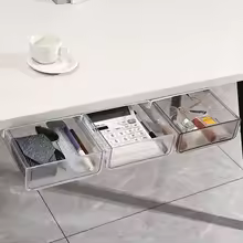 Under Desk Drawer Storage Box Office Storage Drawer Slide Out Underdesk Organizer For Desktop Attachable Slide Out Drawer - AliExpress 