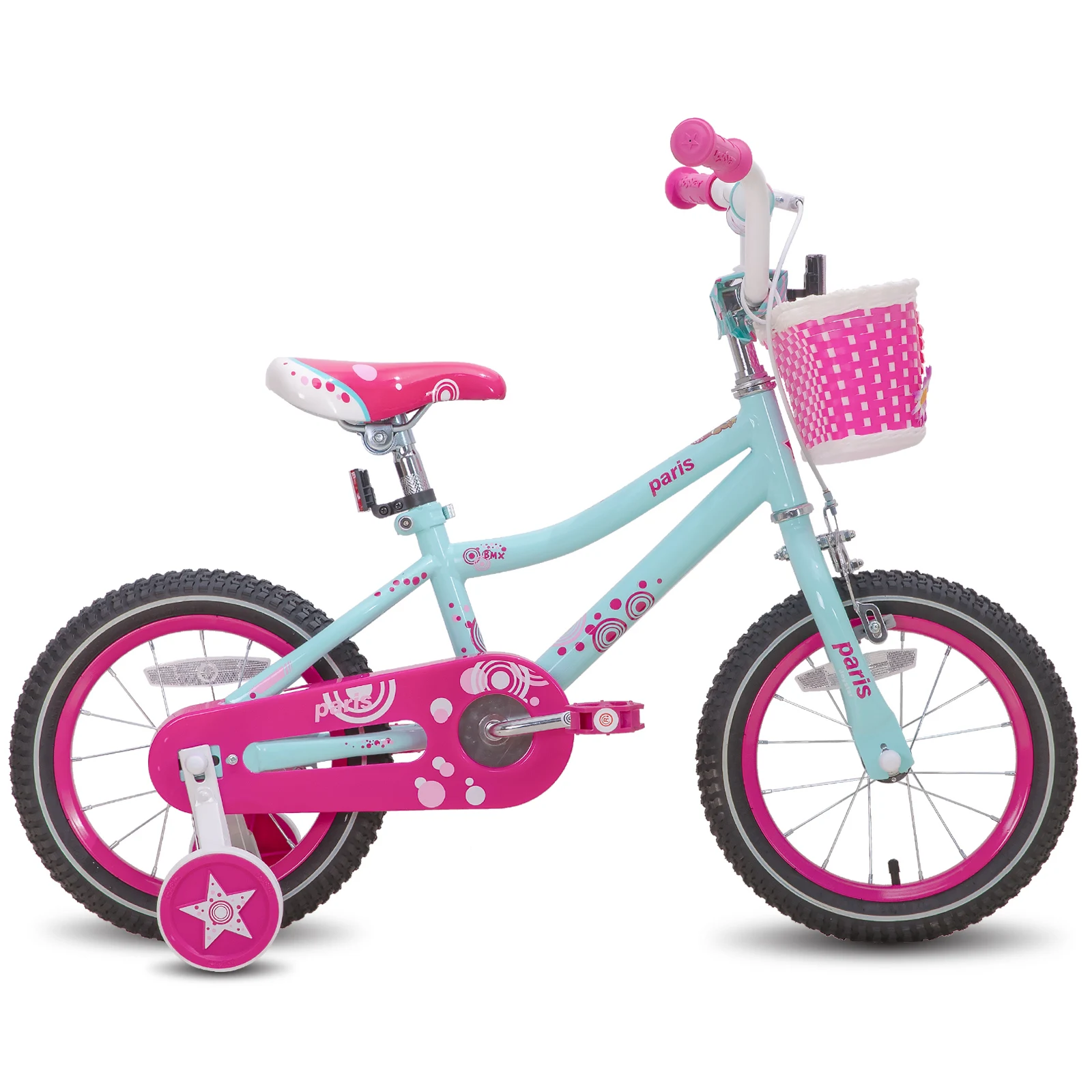 JOYSTAR Kids Bike for 3-9 Years Old kids, 14 16 18 Inch Kids Bike with Training Wheels, Basket,Water Bottle,Handbrake