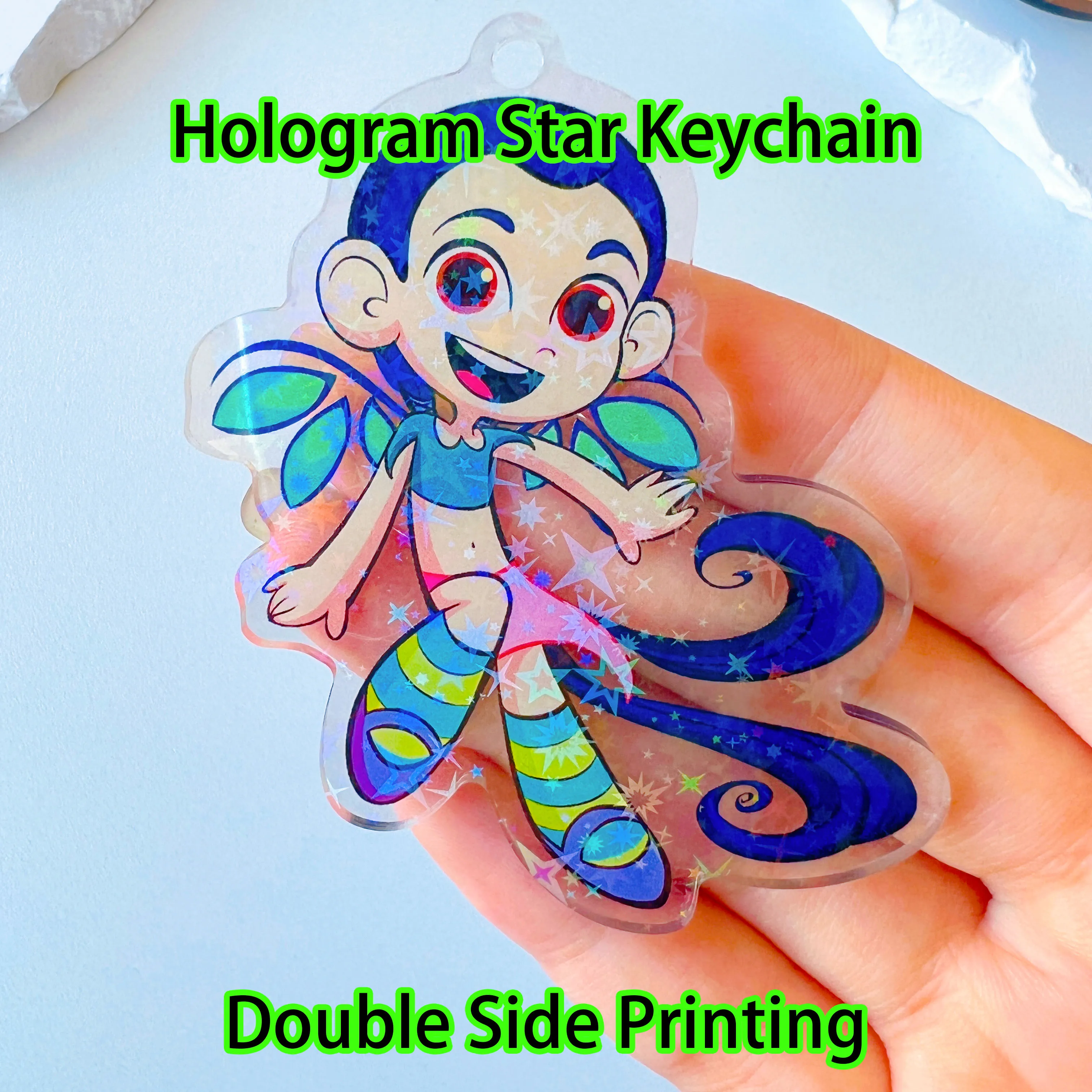 Benutzerdefiniertes Logo Acryl Schlüsselanhänger Katze Hund ID Charm Druck holographisches persönliches Foto Haustier Souvenir Geburtstagsgeschenk Tag Name Schlüsselanhänger