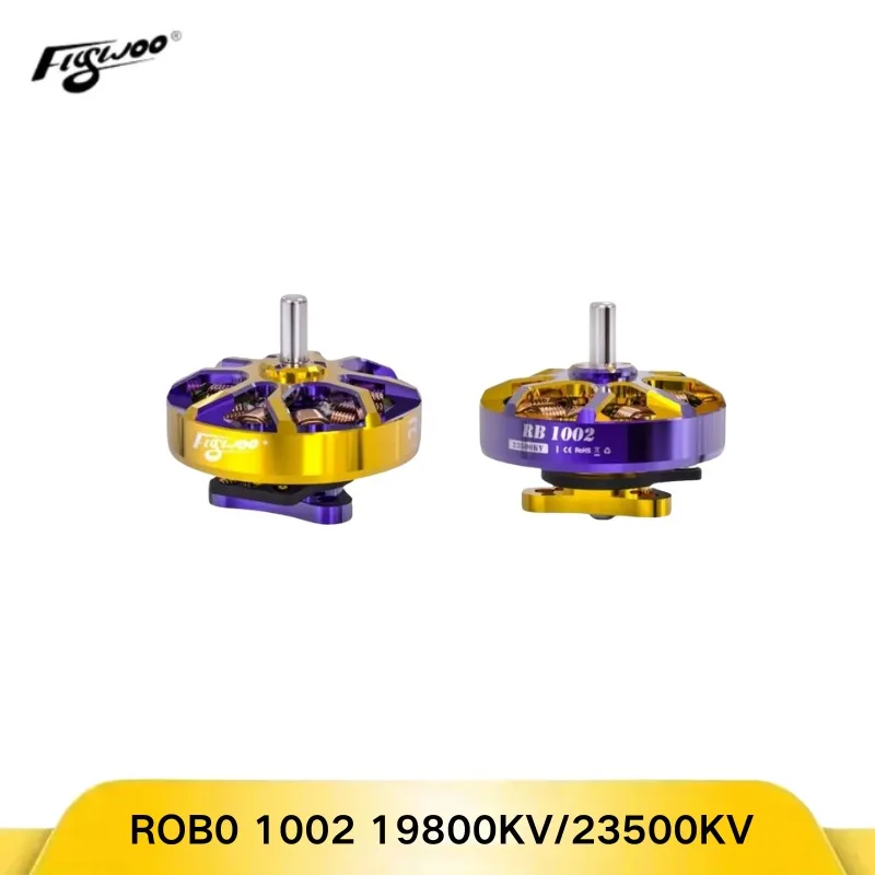Flywoo ROBO 1002 19800KV 23500KV 1S فرش السيارات مطلية بالذهب الأرجواني ل 65 مللي متر 75 مللي متر Whoop مسواك خفيفة FPV الطائرة بدون طيار