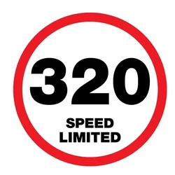 Personality Warning Speed Limit Sign 320 Warning Do Not Slow Car Decals Creative Scratch Decorative Accessories, 10cm