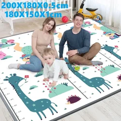 Alfombras de juego gruesas para gatear para bebés, tapete plegable de 1cm EPE, respetuoso con el medio ambiente, alfombra de seguridad para niños