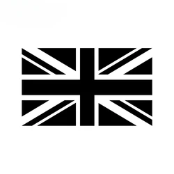 Car Stickers British Union Jack Flag Vinyl Decoration Car Sticker Decal Black/Silver Fashion Car-styling 16CM*9.5CM