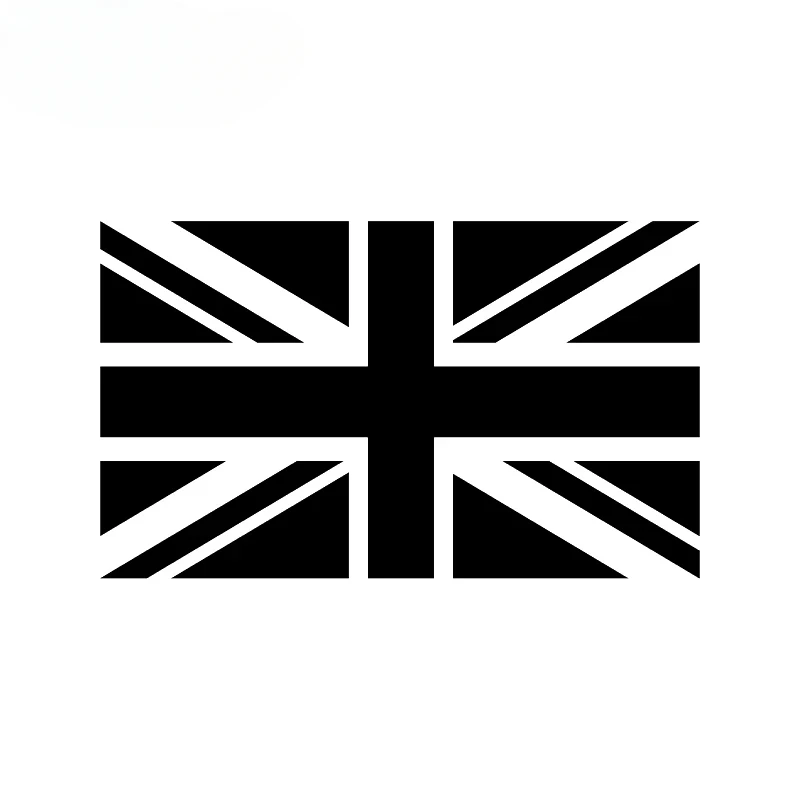 Car Stickers British Union Jack Flag Vinyl Decoration Car Sticker Decal Black/Silver Fashion Car-styling 16CM*9.5CM