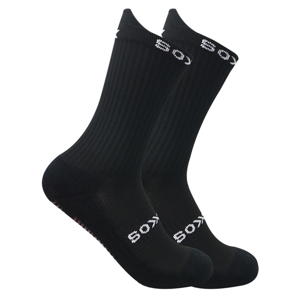 1 pair of professional football socks Breathable and absorbent basketball socks outdoor running non-slip socks