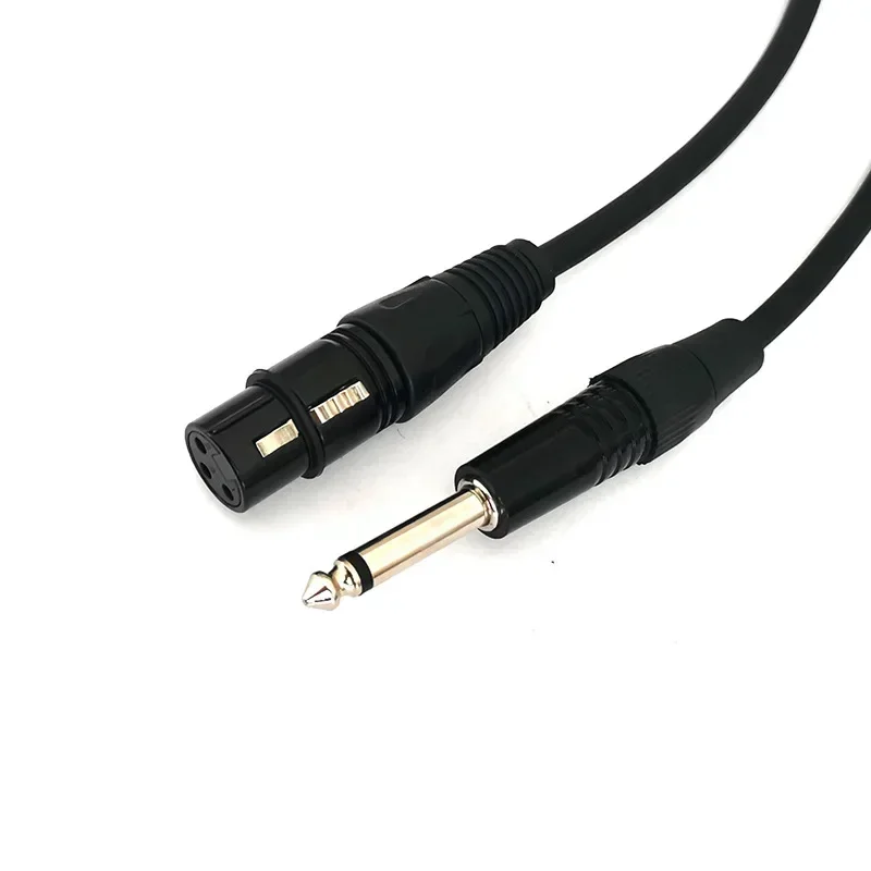 6.35 1/4 Inch TRS Male To 3-Pin XLR Female XLR To Mono Jack 6.5mm Male Plug Microphone Audio Cables for Speaker Mixer Amplifier