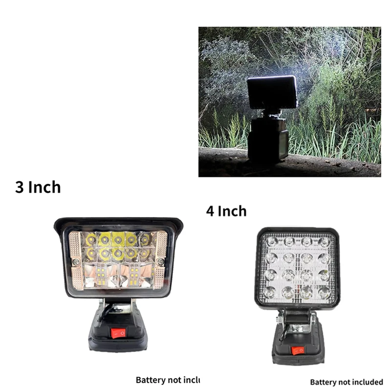 

3/4 дюйма светодиодная лампа для инструментов, рабочий свет для Makita, литий-ионный аккумулятор 18 В, BL1830, портативный фонарь, фонарик, аварийное освещение для кемпинга