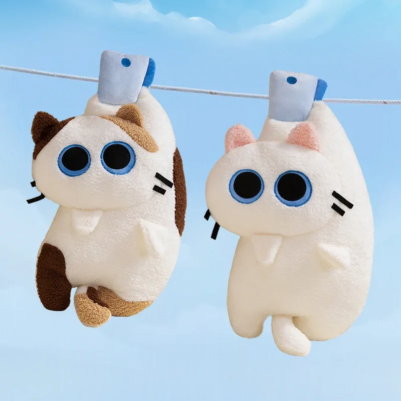

Забавный подвесной мультяшный кот, плюшевые игрушки, мягкие мягкие большие глаза, подушка с котенком, подушка для спины дивана, кавайный домашний декор, детский подарок
