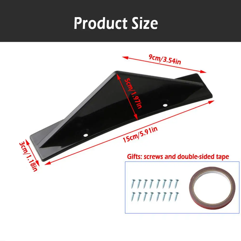 Car Rear Bumper Protector 4-Piece Set Triangle Design Universal Auto Exterior Accessories  Durable and Scratch-Resistant