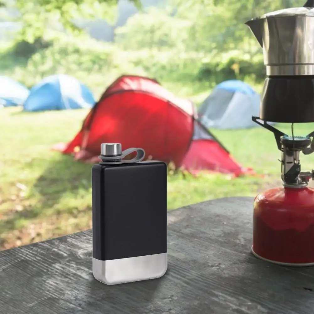 9 Oz Leak-proof Hip Flask with Screw Down Cap 304 Stainless Steel Tour Whiskey Wine Hip Flask for Travel