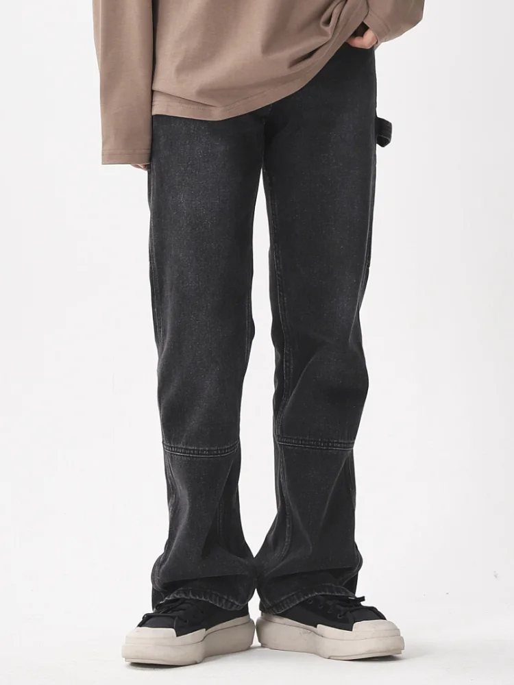 

Новые мужские джинсы-скинни прямого кроя 2023 года, легкие, повседневные, в стиле рабочей одежды, для весны и осени