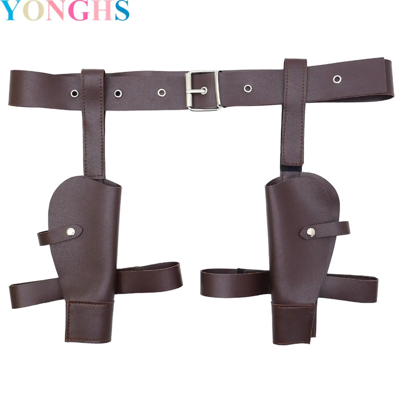 

Western Cowboys Gun-Belt Cosplay Holster with Buckle And Leg Ties Halloween Carnival Parties Cosplay Costumes Props