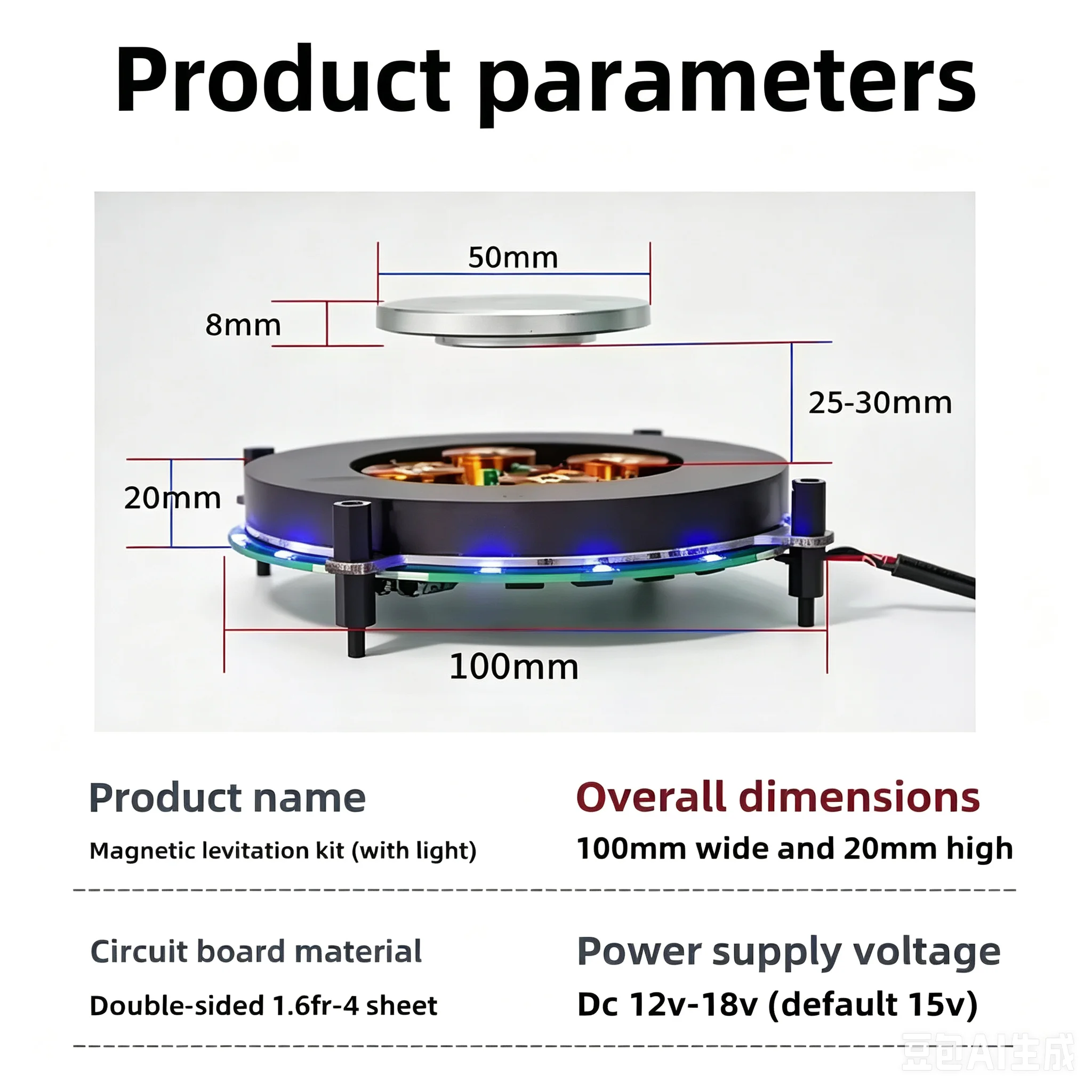 maglev-suspension-core-bare-module-magnetic-levitation-floating-stand-kit-stable-electromagnetic-levitation-unit-for-diy-levitat