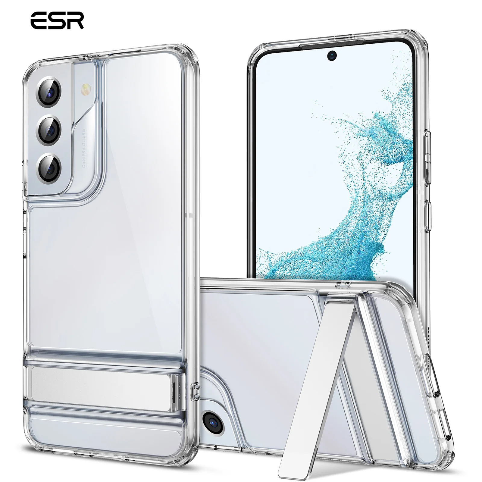 

ESR for Samsung S23 S22 Ultra Clear Case Kickstand for Galaxy S22 Plus Metal Stand Case for Samsung S22 S20 TPU Cover