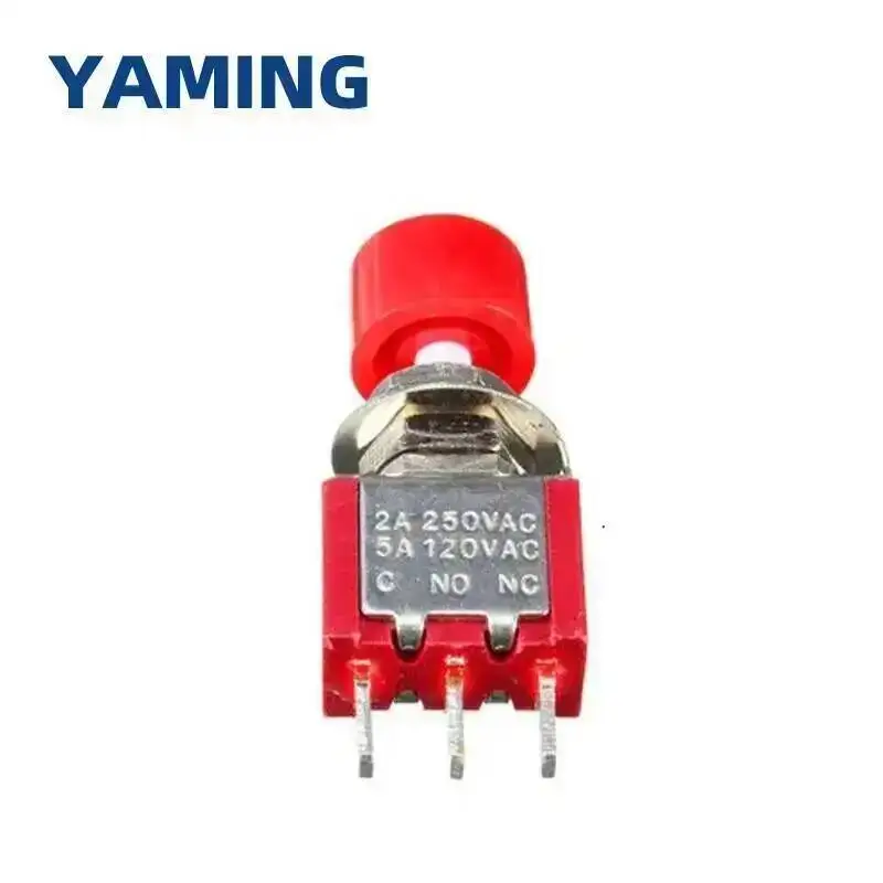 10 szt. Przełącznik kołyskowy chwilowy/resetujący 3/6 pinowy przycisk włącz/wyłącz z diodą LED, 2A 250V AC/5A 120V PS-102 202 — zdjęcie 5