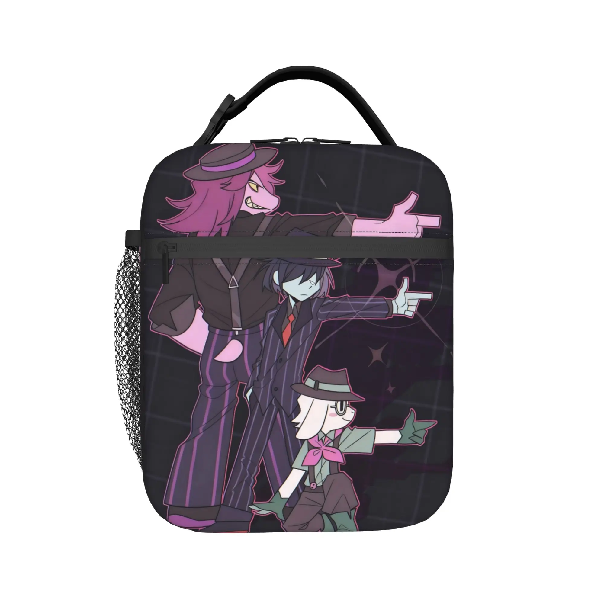 Deltarunes Susie Kris Ralsei Insulated Lunch Bags Cooler Bag Reusable,Lunch Container Video Game High Capacity Lunch Box Tote