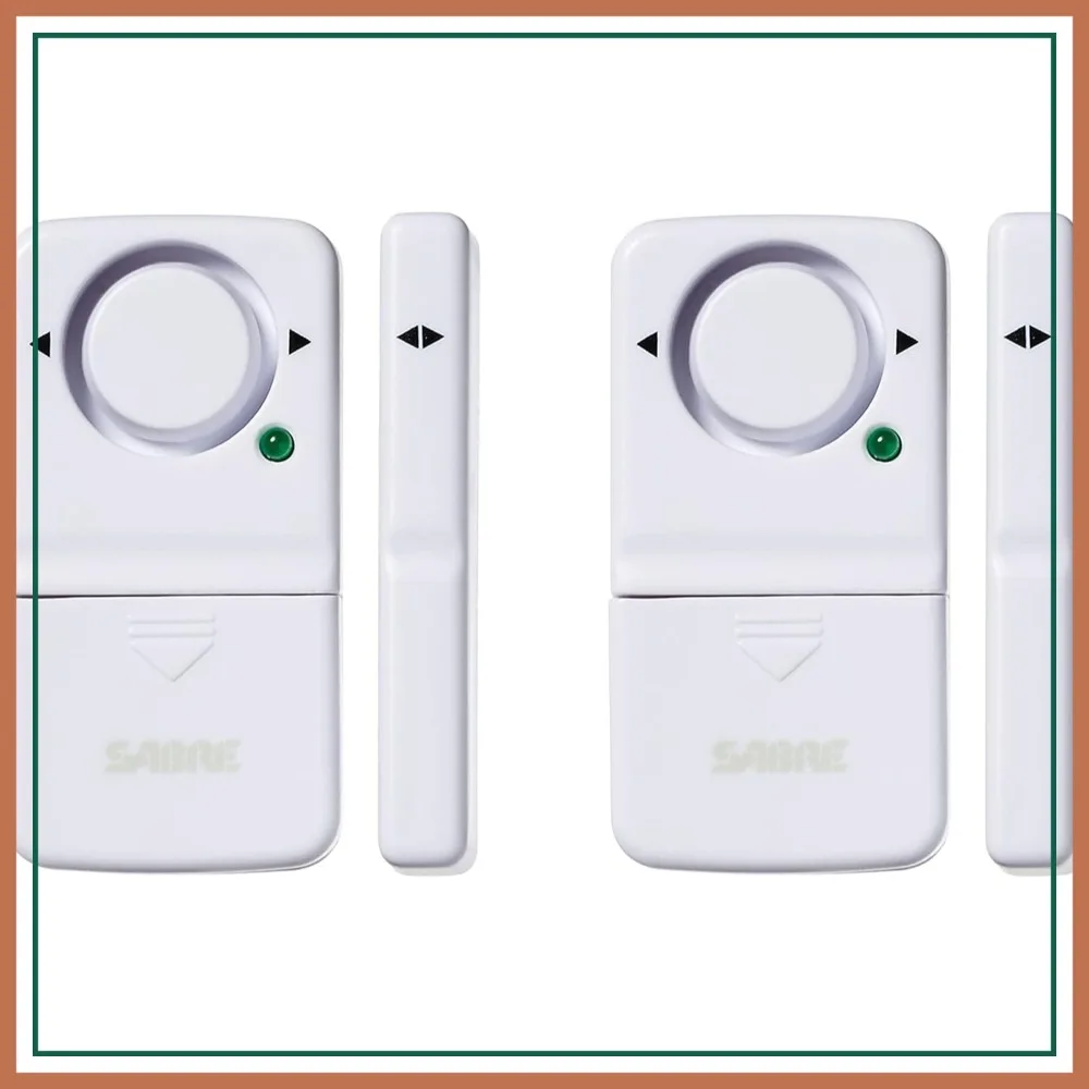 

Wireless Home Security Door Window Burglar Alarm with 120 dB Siren, DIY Easy Install, 2-Pack, White