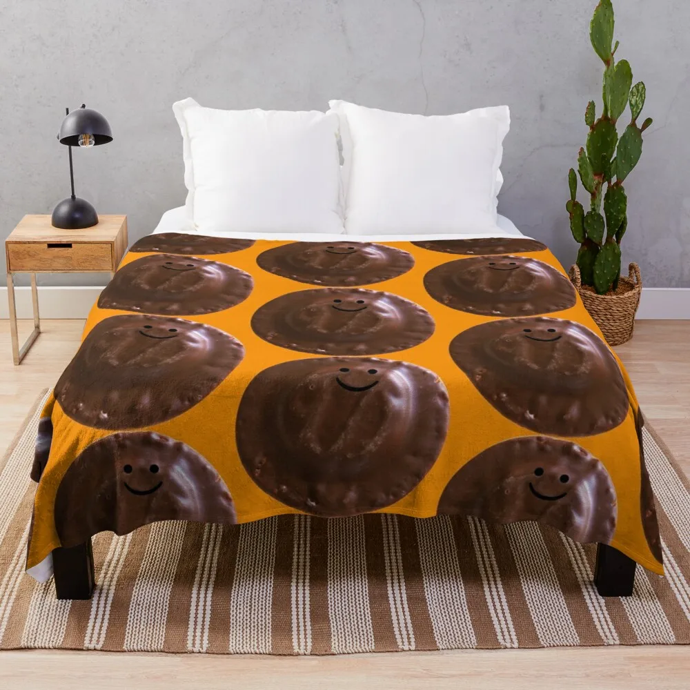 

Gerald the Jaffa Cake (large) Throw Blanket blanket sofa beach blanket