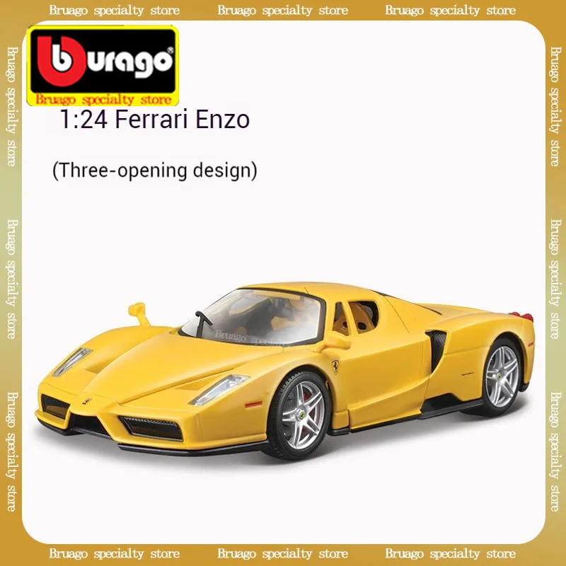 Bruago 1:24 Ferrari Enzo 488 Die Cast Gold Static Car Model Classic Car Adult Children'S Collection Force Control Car Model Toy