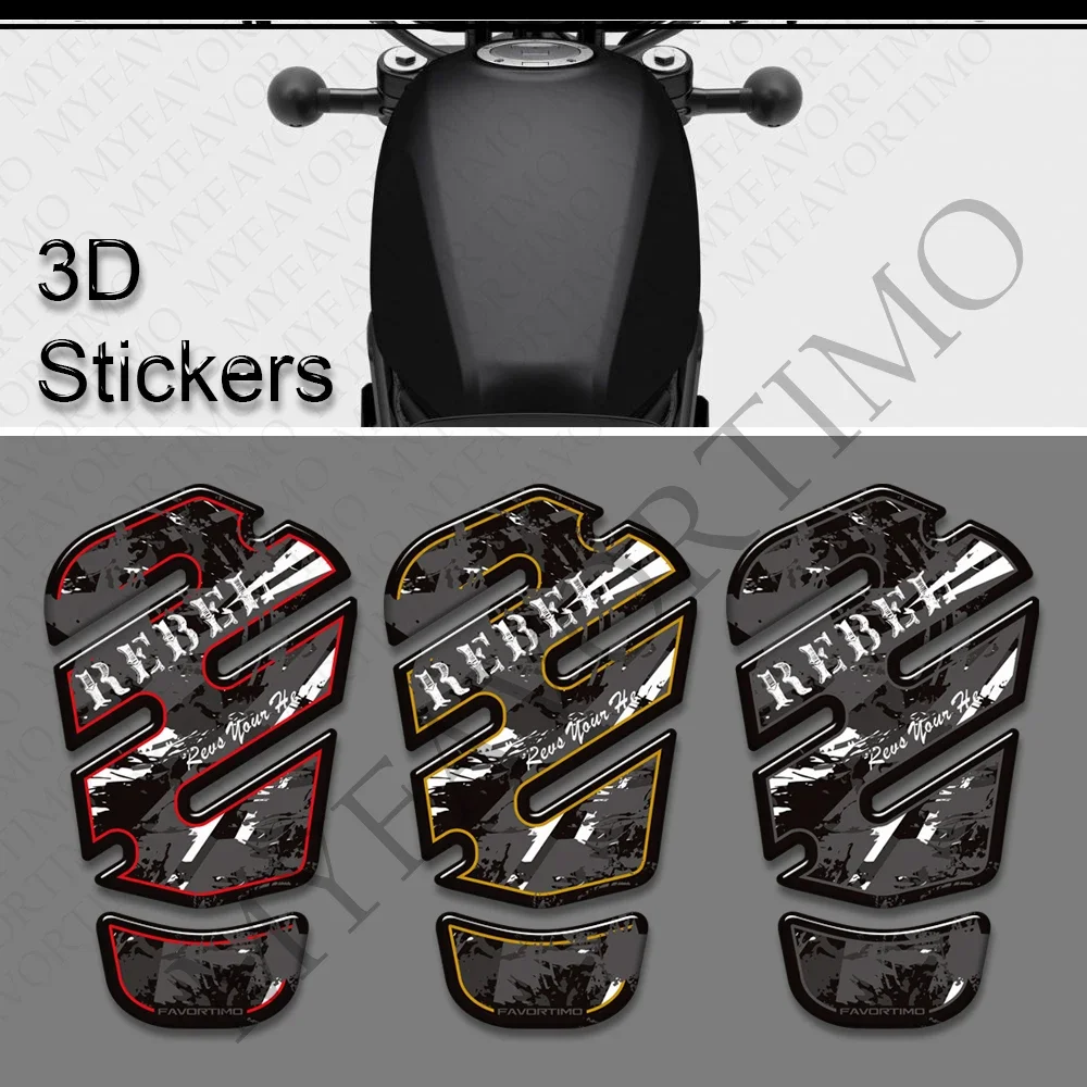 For Honda Rebel CM CMX 250 300 500 SE E-Clutch 2024-2026 Motorcycle Tank Pad Fuel Cap Knee Protector Stickers Decals