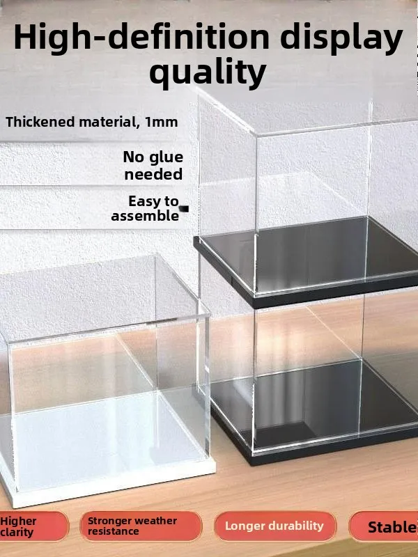 

Акриловая коробка для дисплея, пылезащитный чехол, прозрачный чехол для хранения игрушек, кукла, маленькие аксессуары, прозрачный органайзер, чехол для коллекционных фигурок