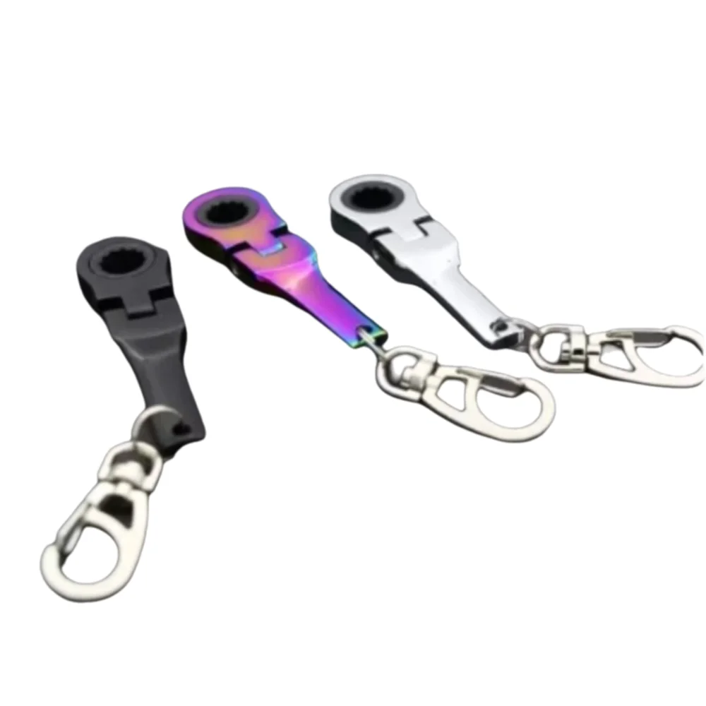 

Компактный гаечный ключ с трещоткой, металлический, складной, регулируемый, с быстрым отсоединением, вращающийся на 180 градусов