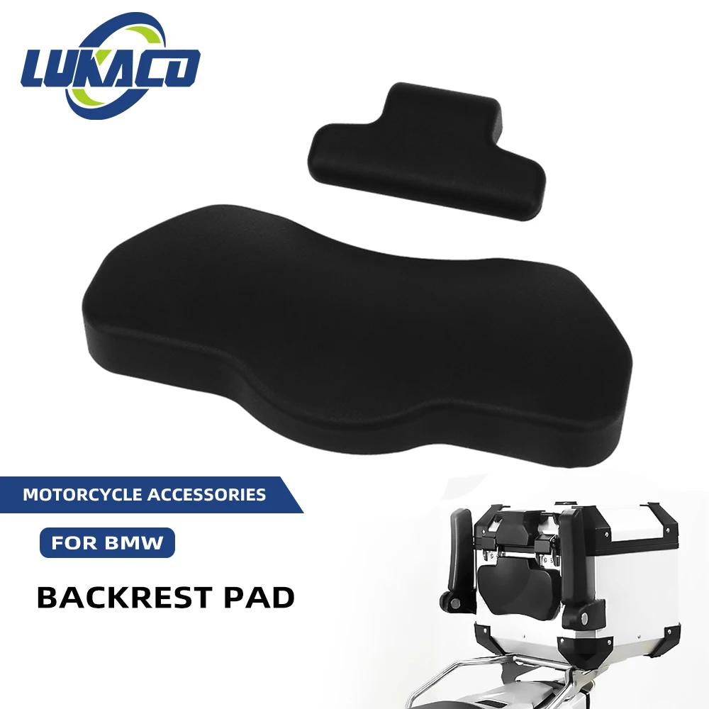 

Motorcycle Black Top Case Foam Seat Pad Adhesive Black Universal Fit Racing Seats Backrest For BMW R1200GS F800GS Adventure
