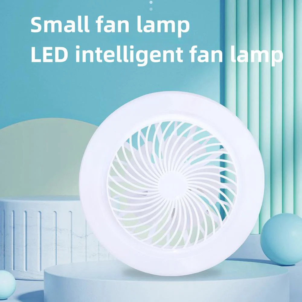 Lâmpada LED Bead E27 Parafuso Fan Light, 2-em-1, modo de 3 velocidades, controle remoto, controle de parede, ventilador de teto, luz do quarto