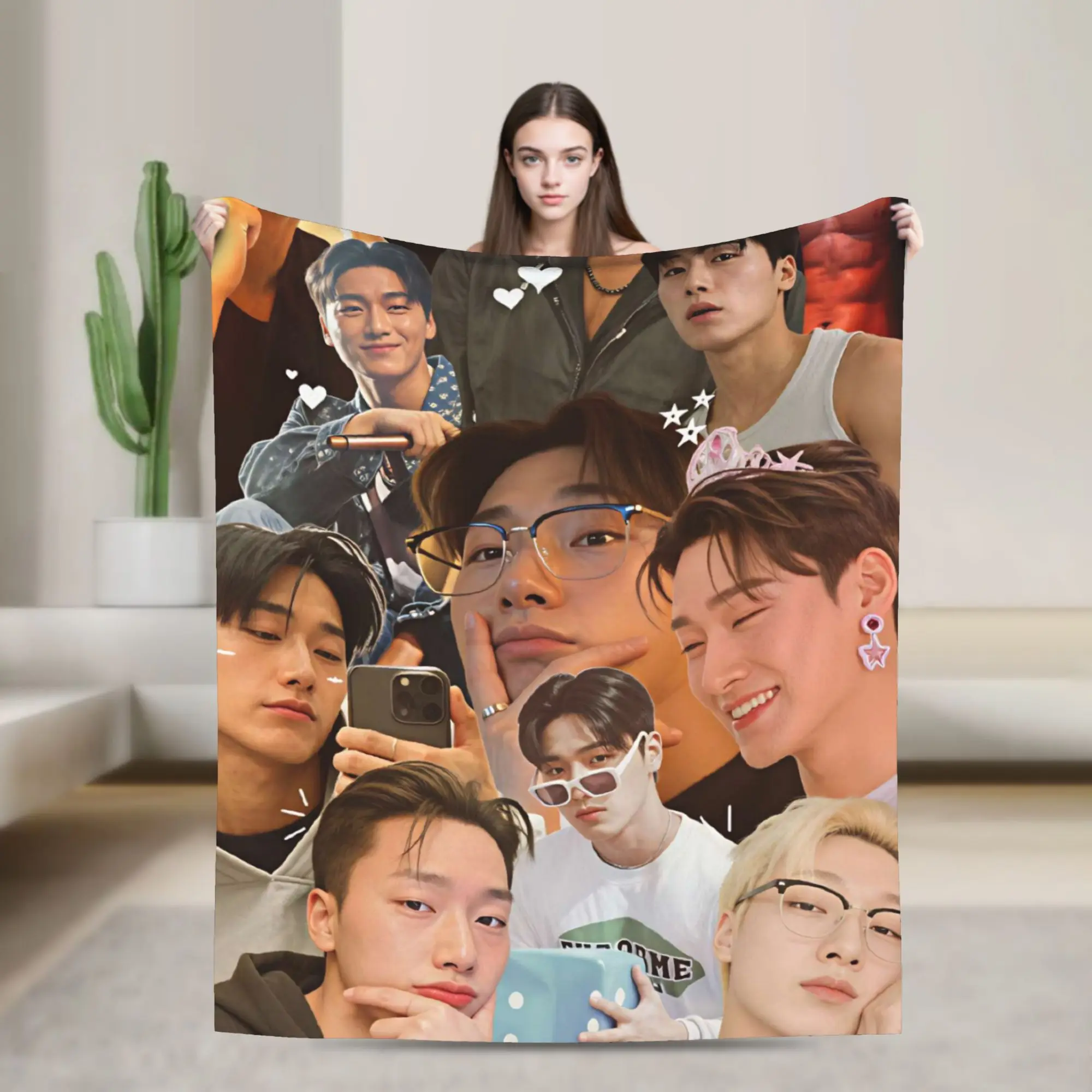 Choi San Singer Blanket  Super Soft Funny Plush Throw Blanket For Girls Boys Bedroom Flannel Bedspread Bed Cover