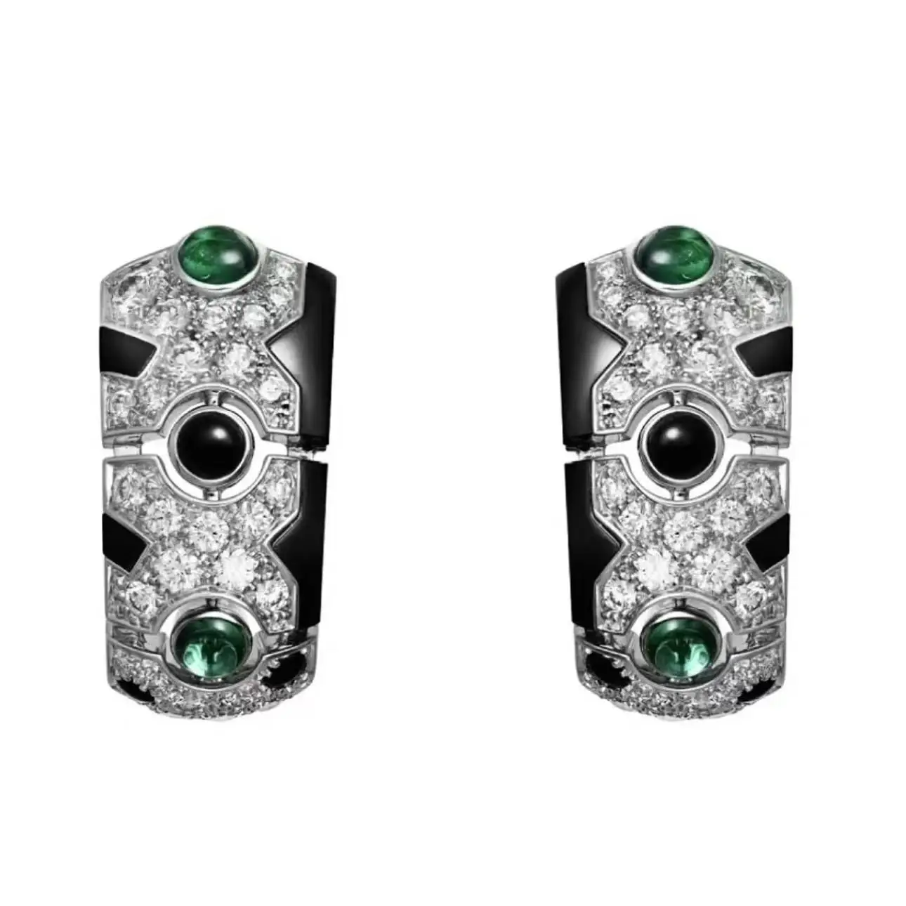 

2025 Новый тренд, зеленый, черный агат, пантера, леопардовый принт, маленькие серьги-кольца, серебро 925, роскошные ювелирные изделия для женщин, оптовая продажа