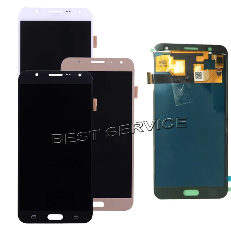 Pop oled para samsung para galaxy j7 2015 j700 j700f j700m lcd com tela de toque digitador assembléia preto branco ouro